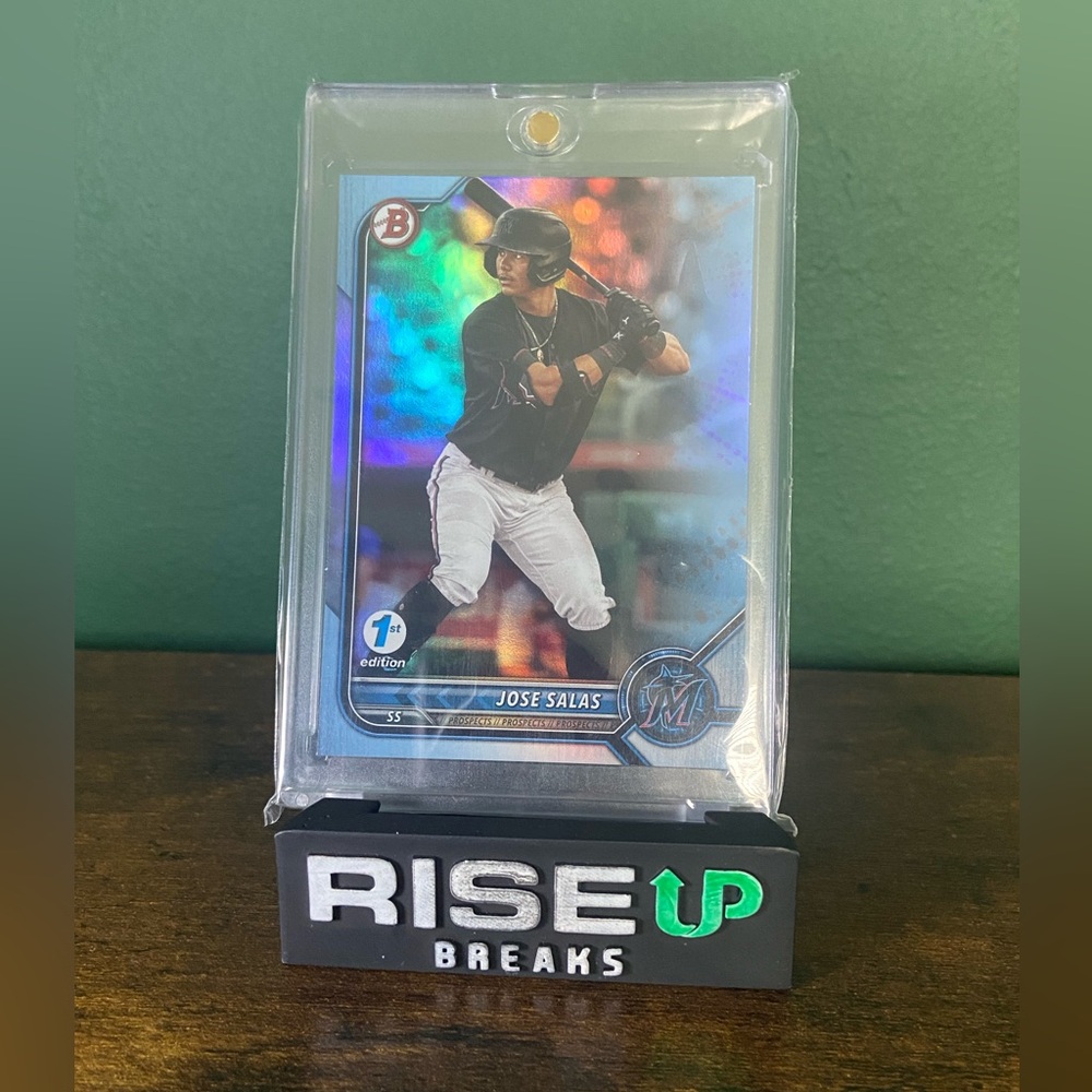 Jose Salas 2022 Bowman Draft 1st Edition Sky Blue Foil RC #BD-175 Miami Marlins